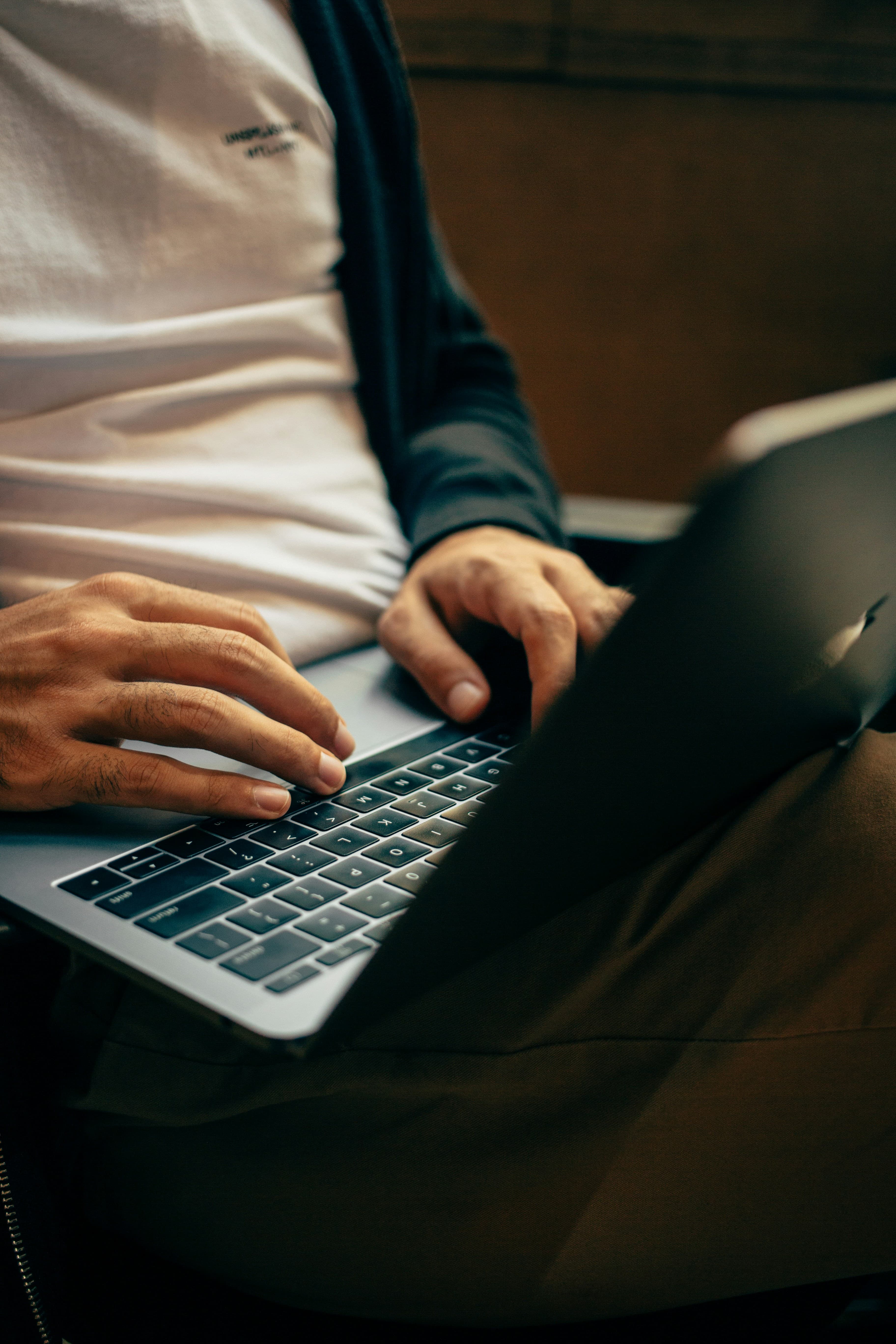 A freelancer working on laptop