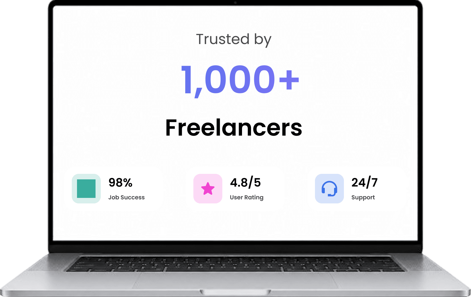 Verified freelancer holding a laptop on Legal Lancer